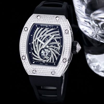 RICHARD MILLE Factory RM51-02 stainless steel and White Diamond Diameter 43mm watch